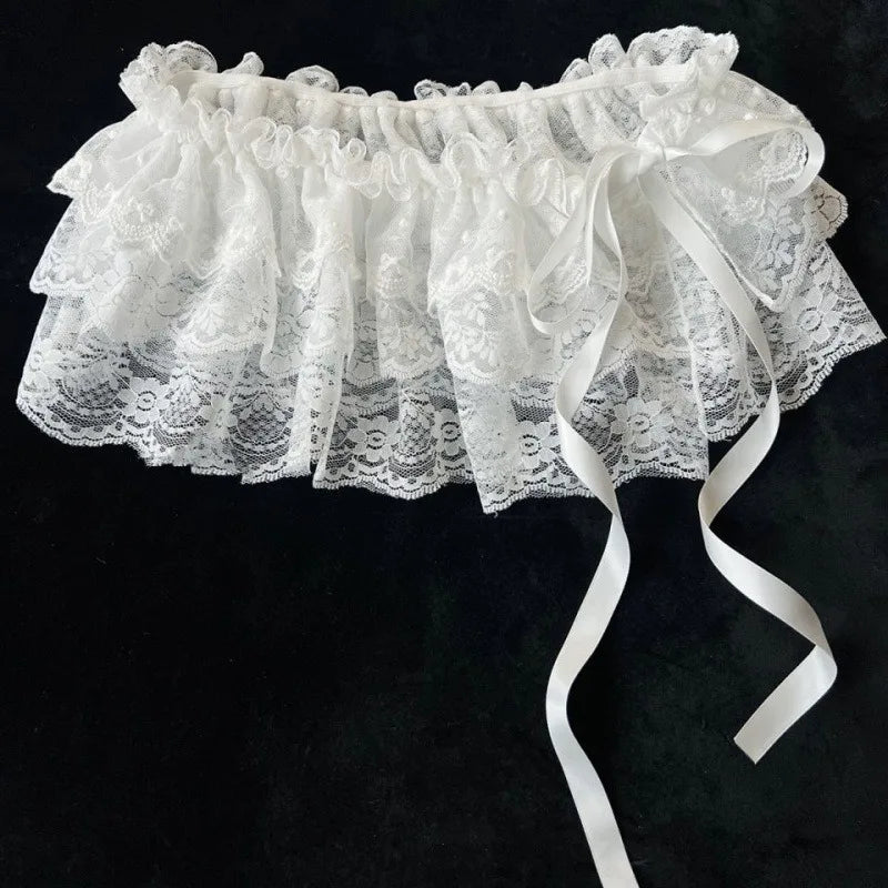 Unique Laced Layered Skirt
