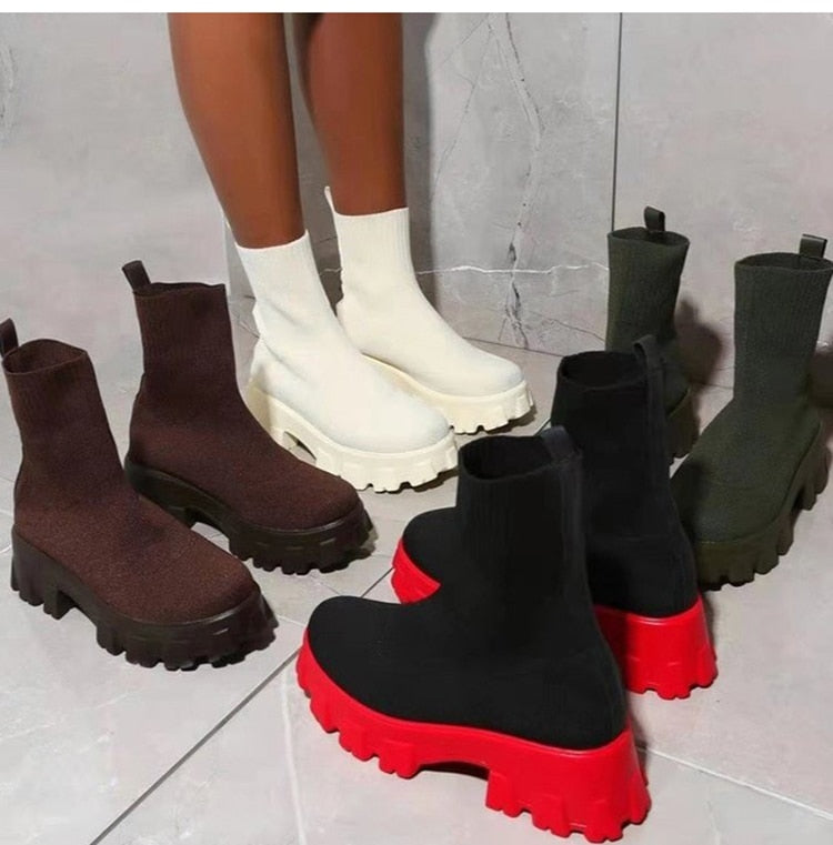 Sock Platform Boots