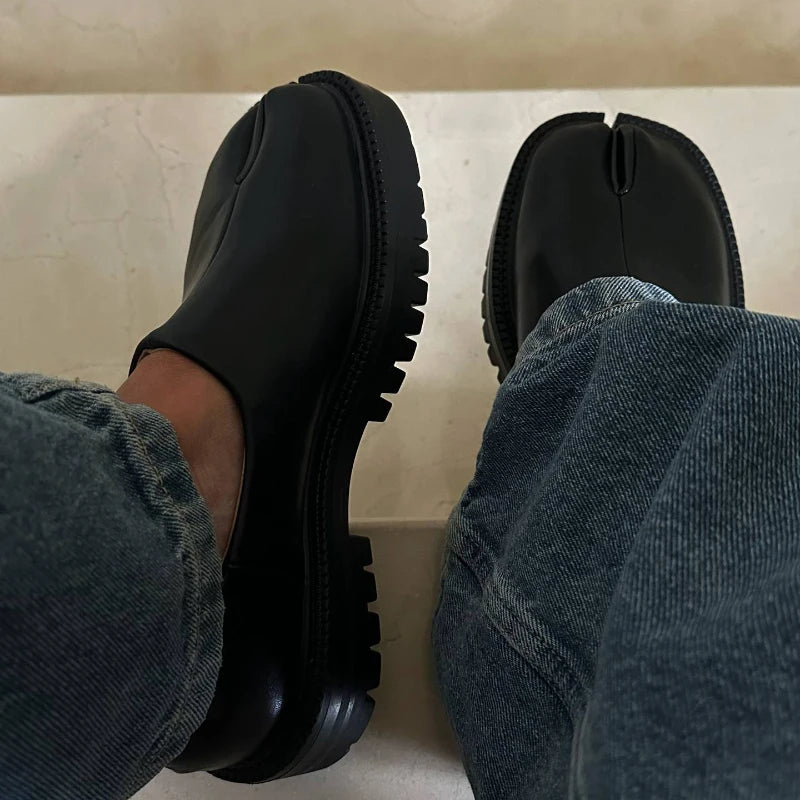 Chunky Platform Slip-on Tabi Loafers