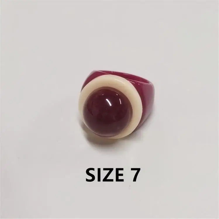 Bubble Round Acrylic Rings