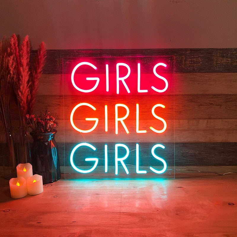 Girls Girls Girls Neon Light