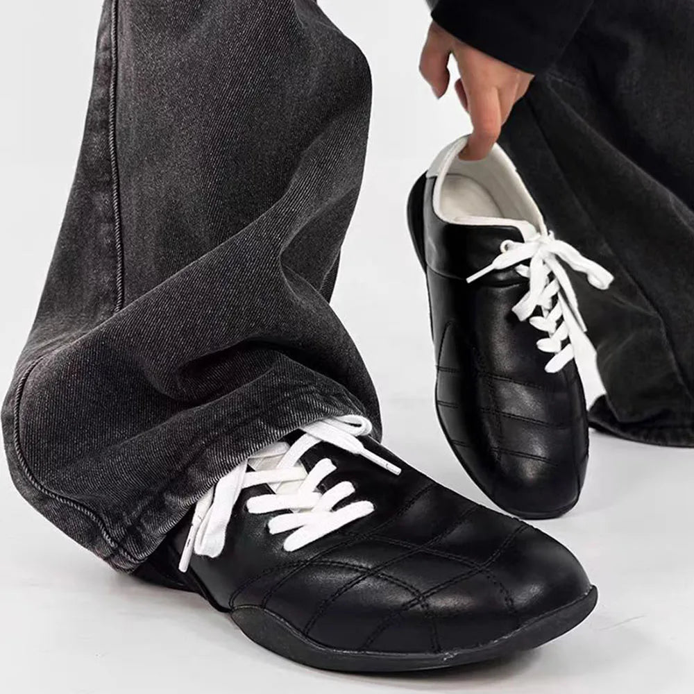 Black Casual Football Sneakers