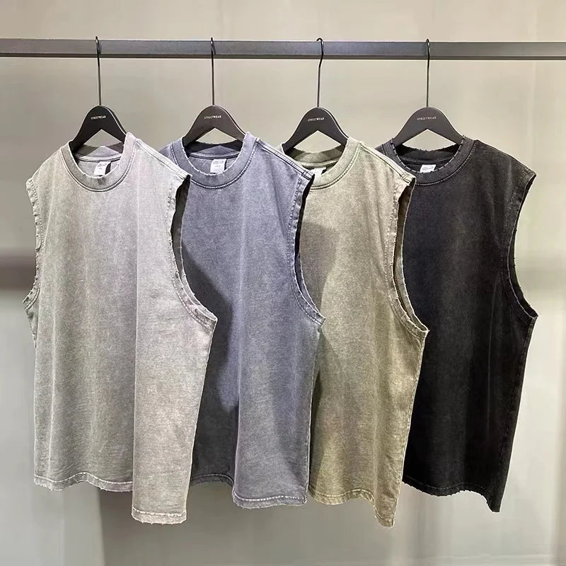Acid Wash Sleeveless Tee