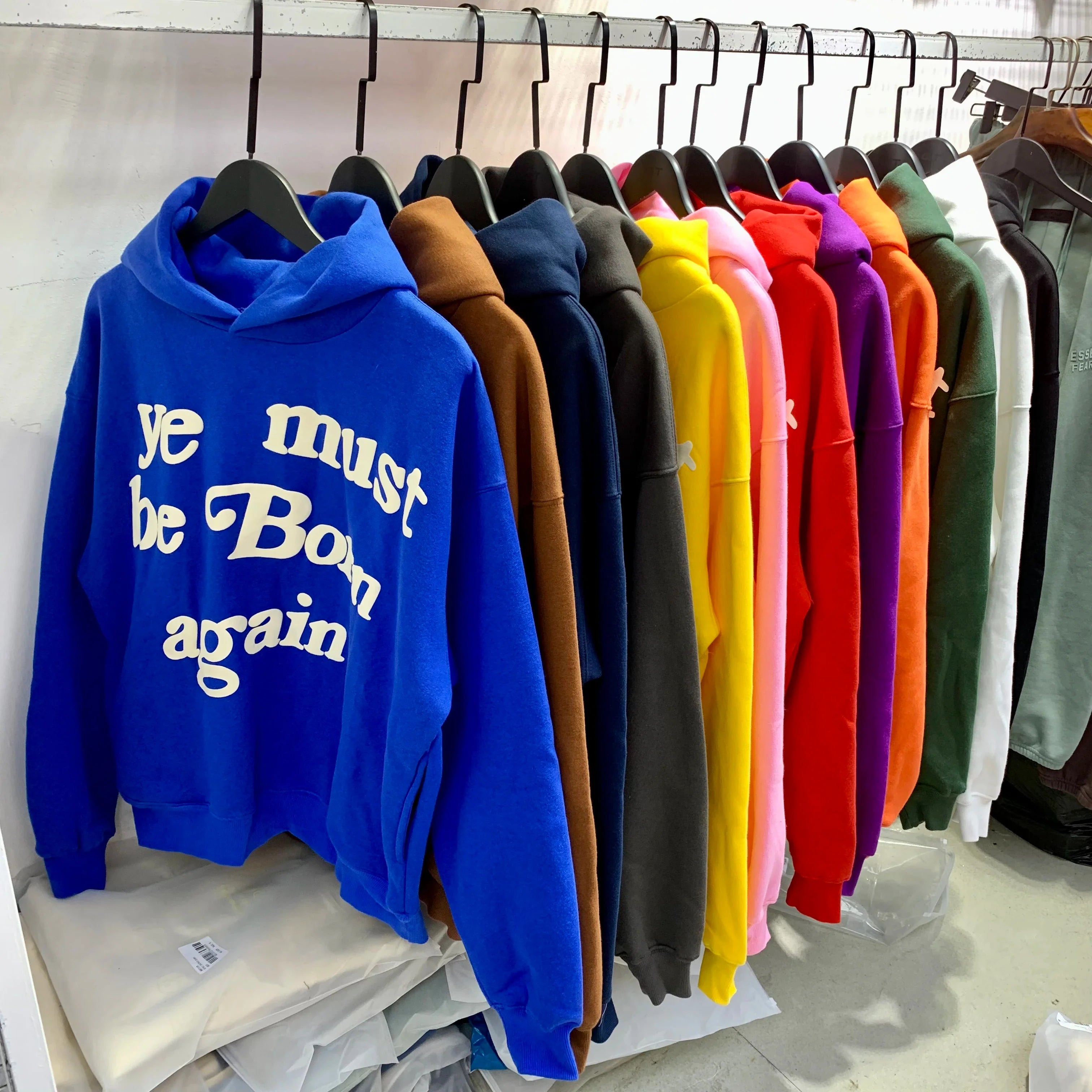 Ye Must Be Born Again Puff Print Oversized Hoodie