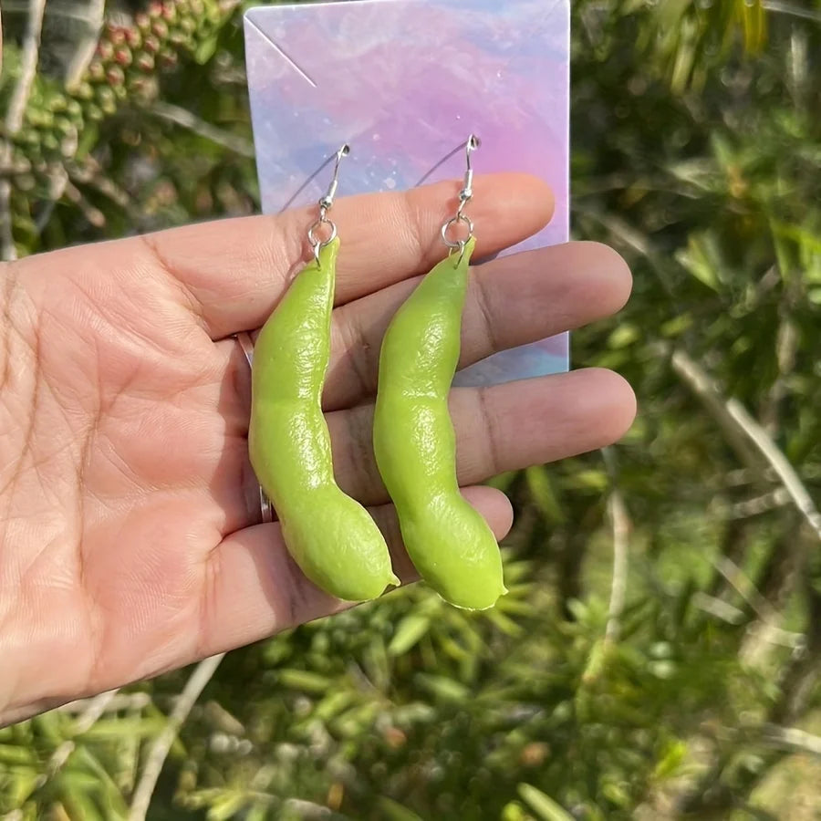 Green Bean Earrings