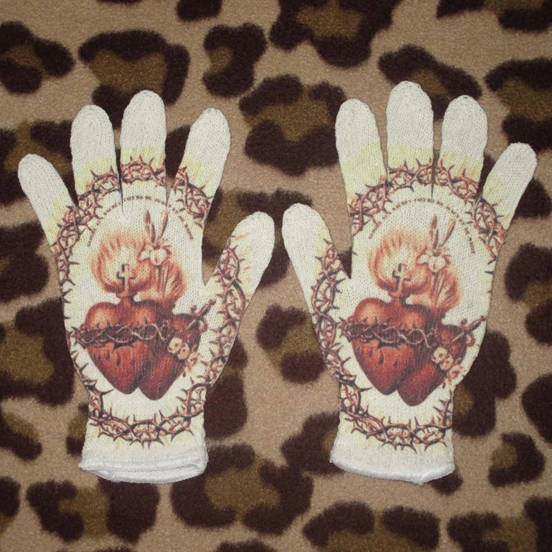 Virgin Mary Knitted Gloves