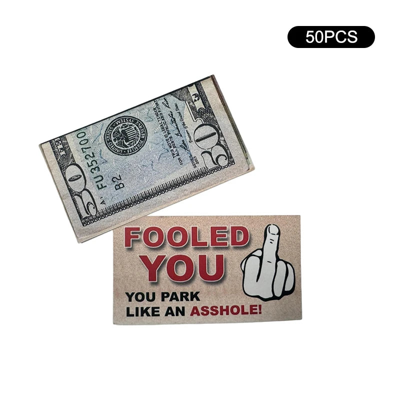 $50 Bill Parking Prank Cards
