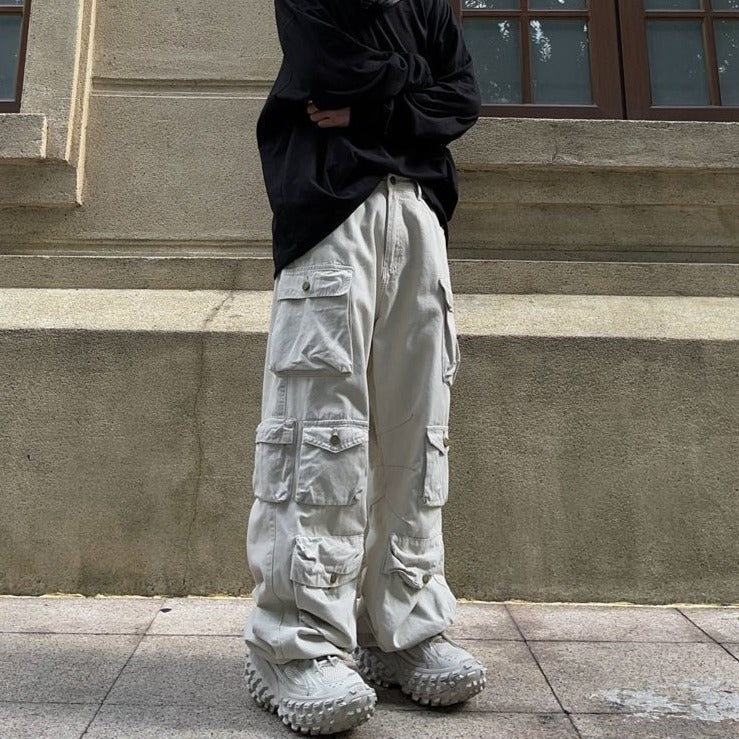 Loose Multi Pocket Cargo Trousers