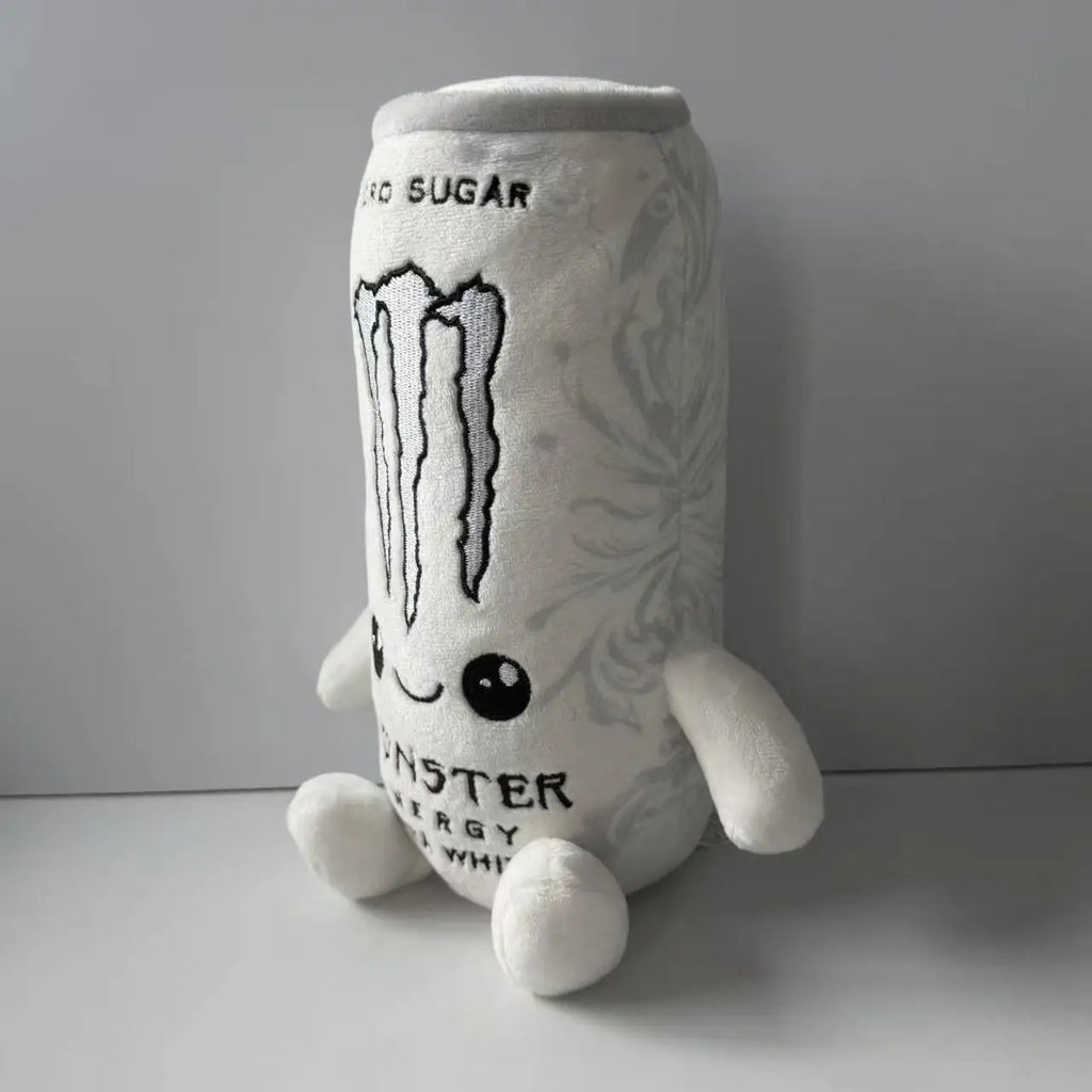 White Monster Energy Drink Stuffed Doll