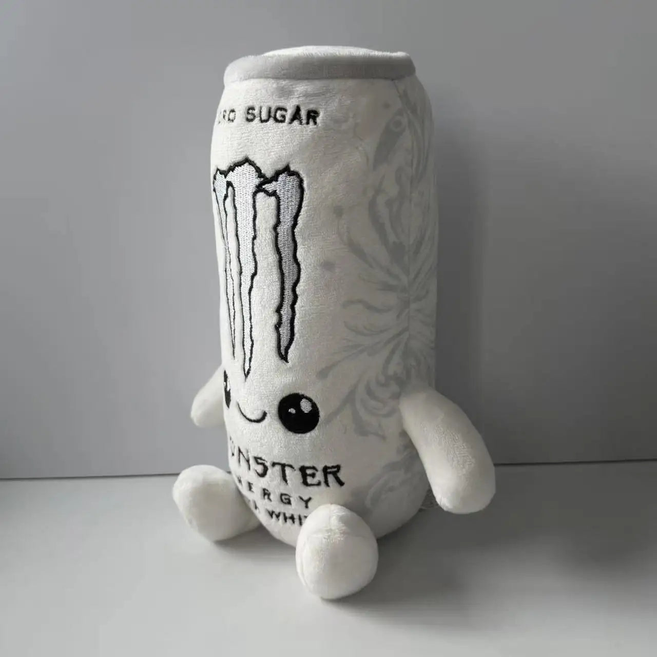 White Monster Energy Drink Stuffed Doll