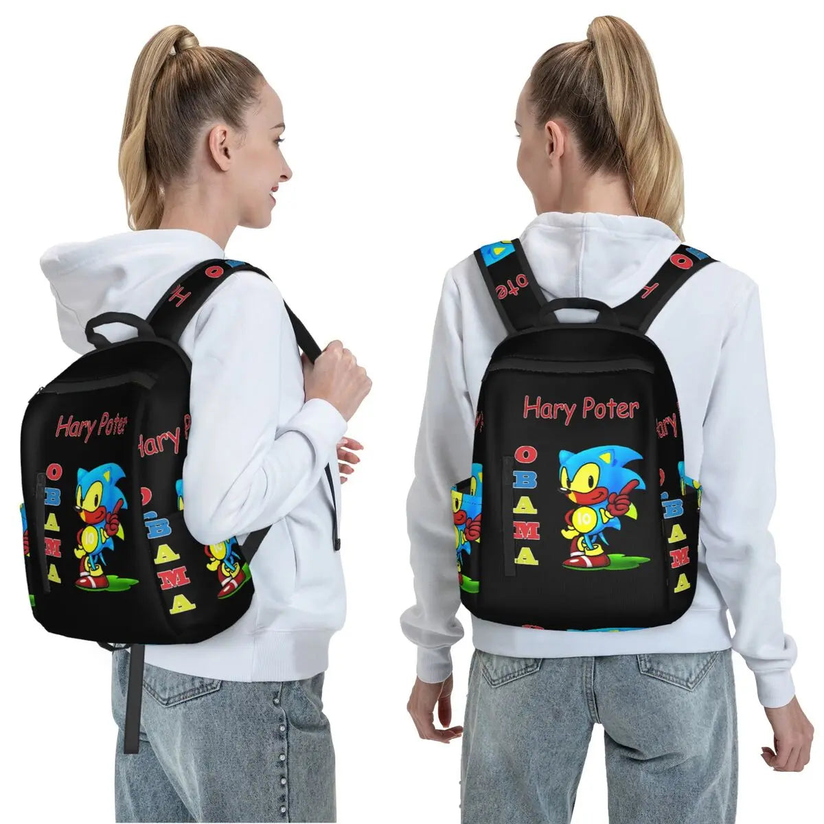 Hary Poter Sonic Obama Backpack