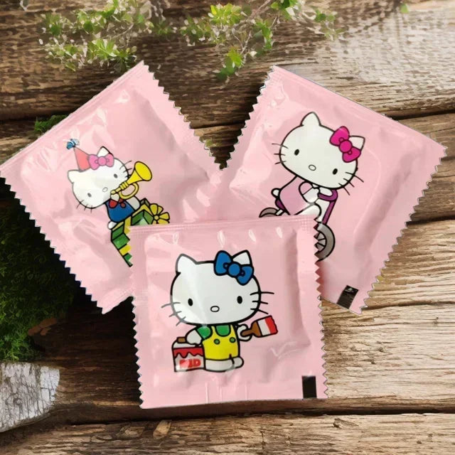 100pcs Sanrio Hello Kitty Thickened Portable Disposable Gloves