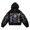 Jesus Black Zip Up Hoodie
