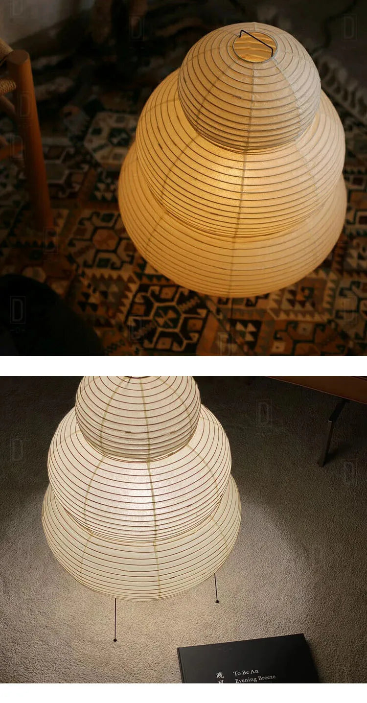 Japanese Akari Wabi-sabi Rice Paper Table Lamp