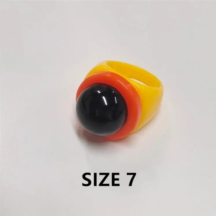 Bubble Round Acrylic Rings