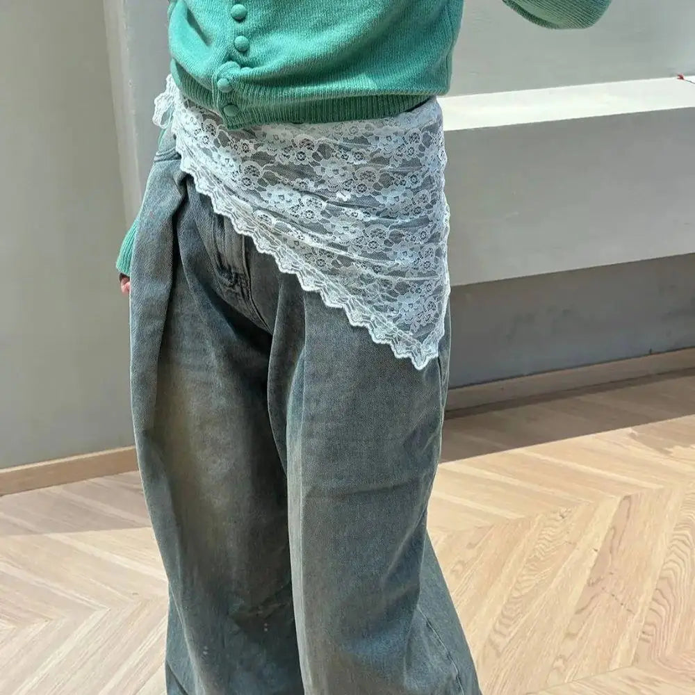 Stacked Lace Half Skirt