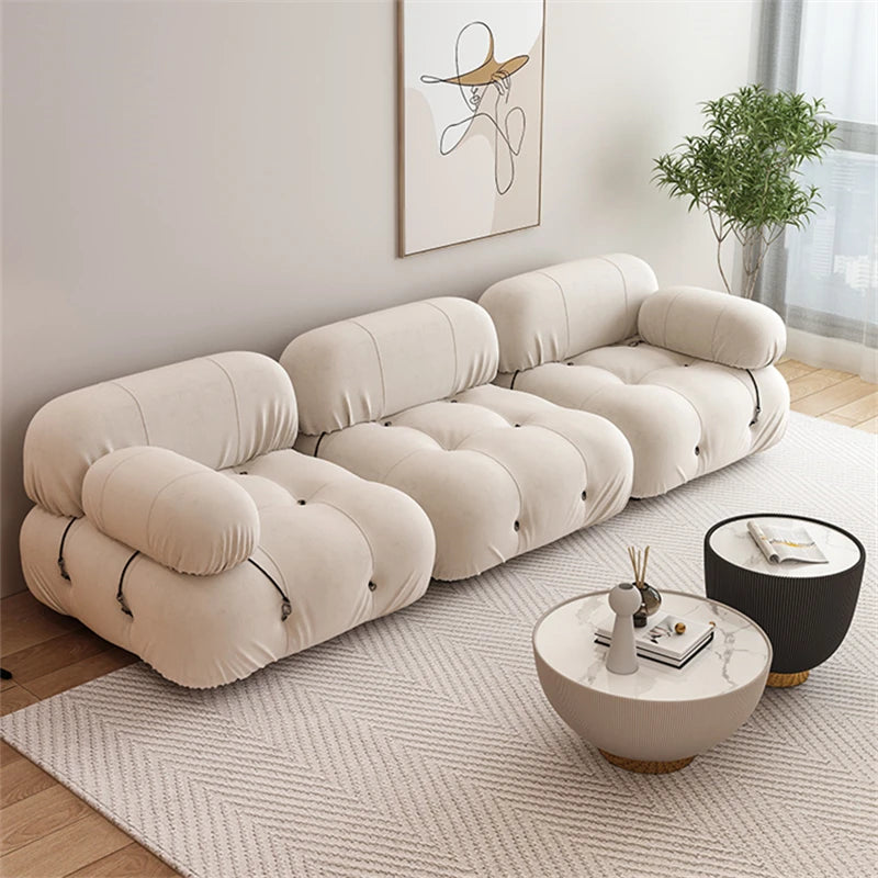 Modern Tufted L-Shaped Mario Bellini Sofa