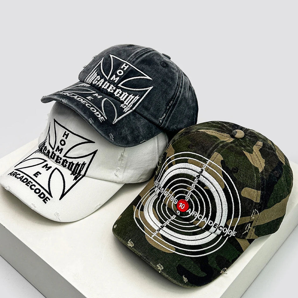 Bull's-eye Cross Embroidery Hat
