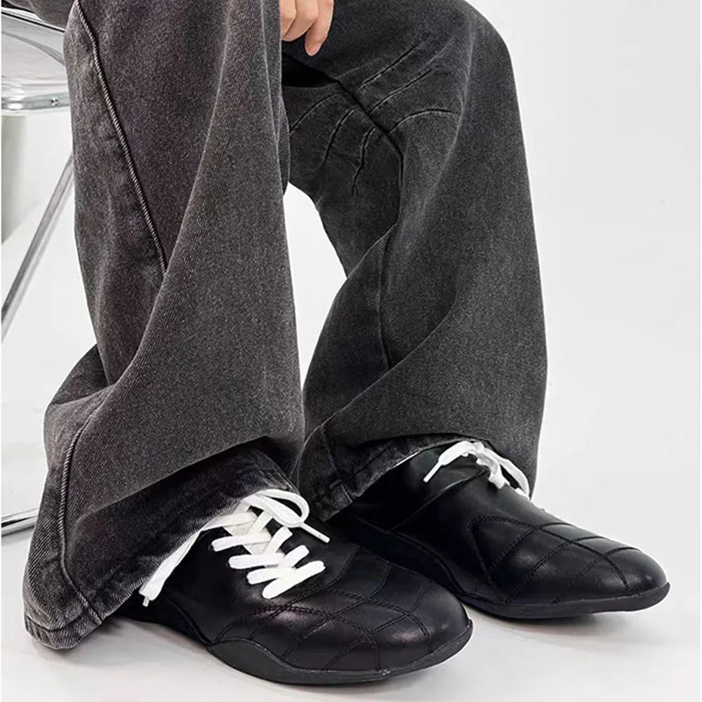 Black Casual Football Sneakers