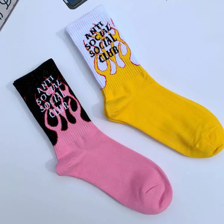 Anti Social Flame Socks