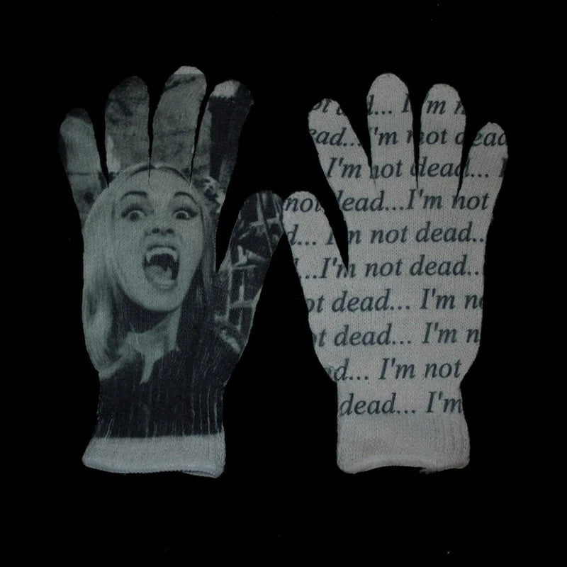 Virgin Mary Knitted Gloves