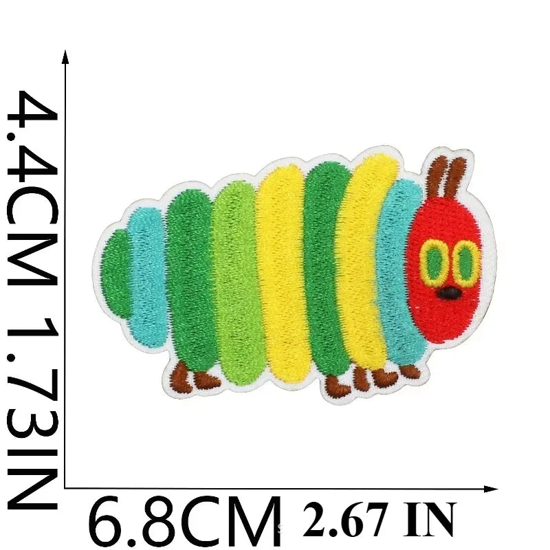 Caterpillar Embroidery Patches