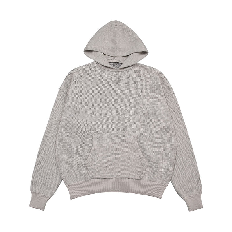 Oversized Knitted Oversized Pullover Hoodie