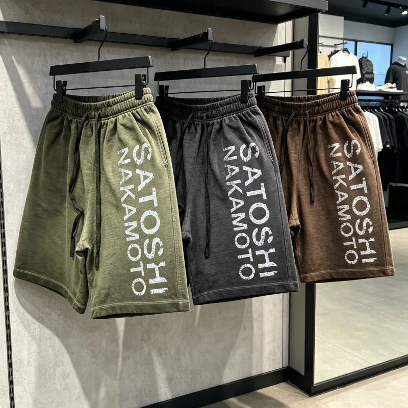 SATOSHI Nakamoto Washed Cotton Shorts