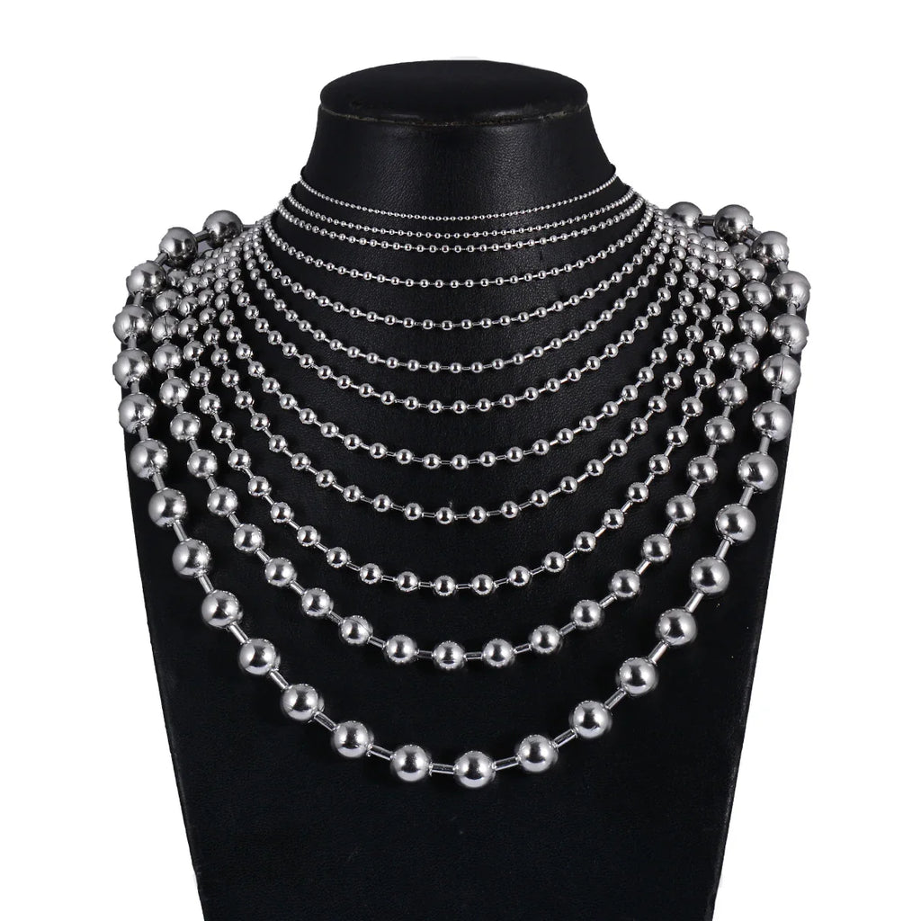 5pcs/lot 1.2mm-10mm Stainless Steel Ball Chain