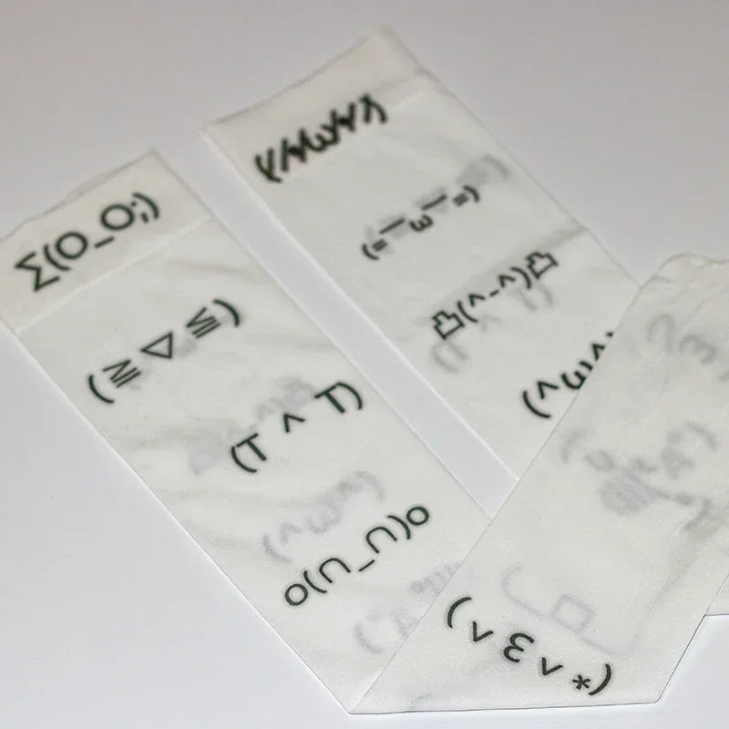 Kawaii expression Thign Long Socks