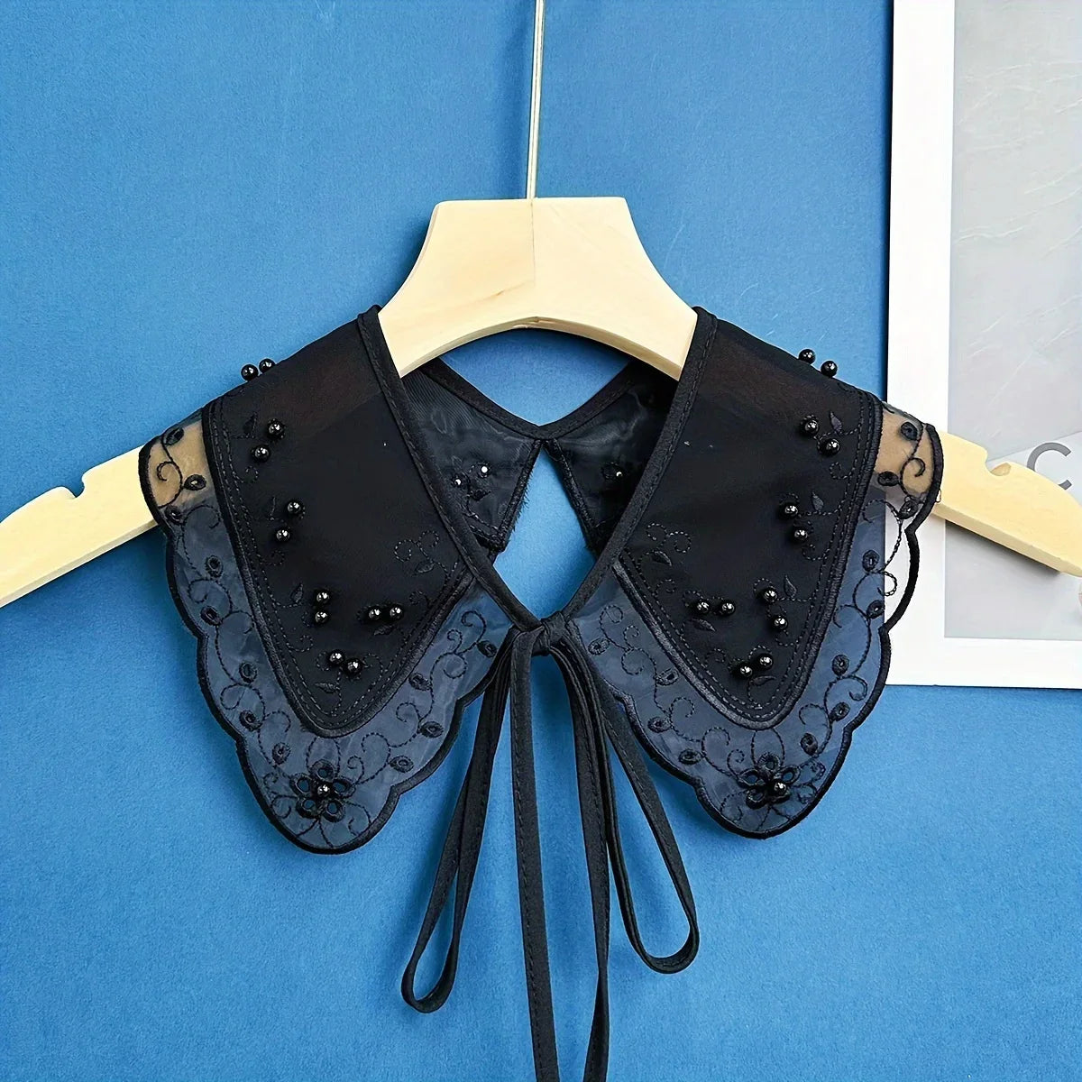 Embroidered Pearl Collar