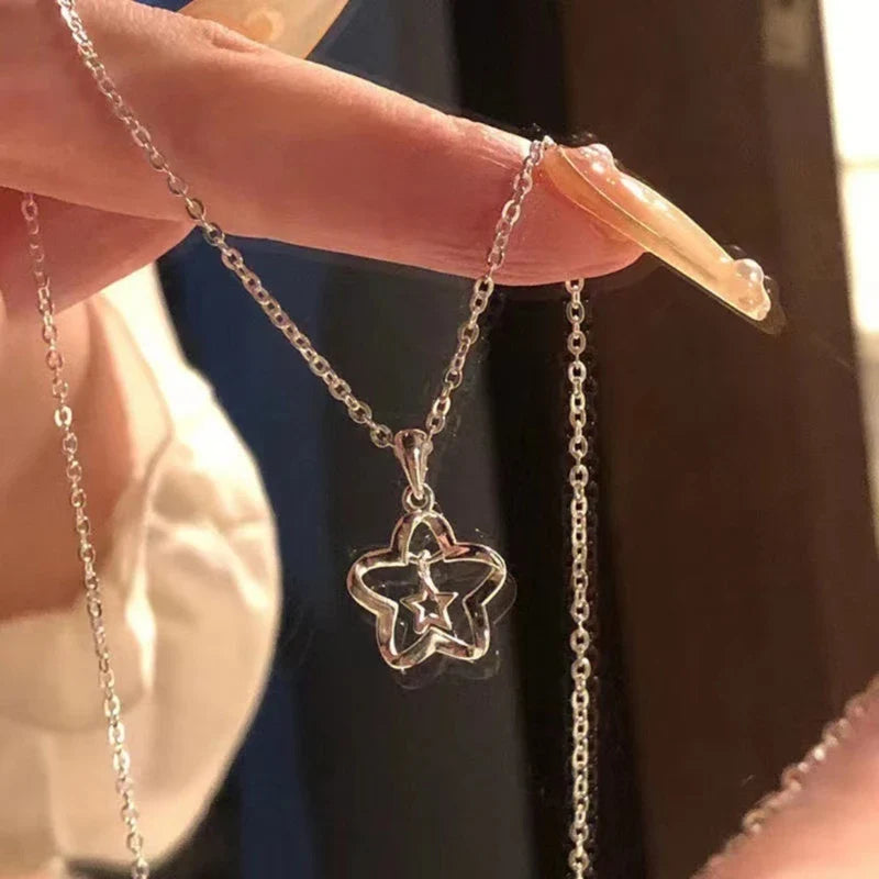 Hollow Out Star Pendant Necklace
