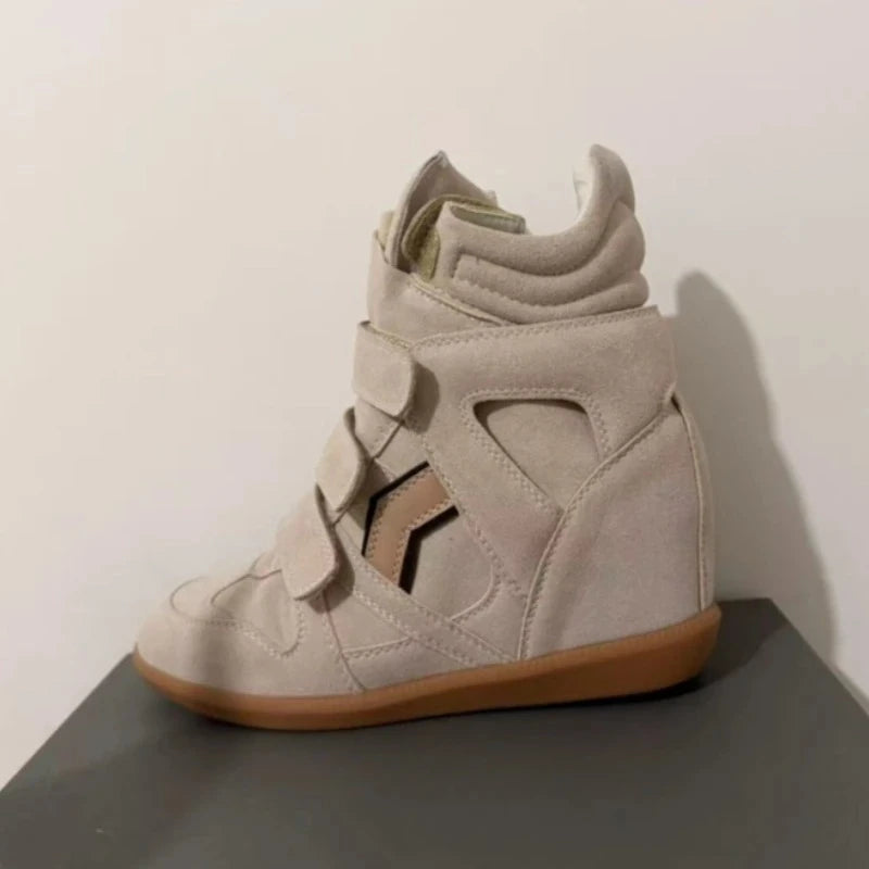 Genuine Leather Marant Wedge Heel Sneakers