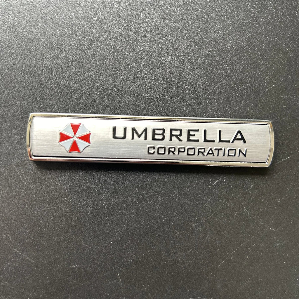 3D Aluminum alloy Umbrella corporation car sticker