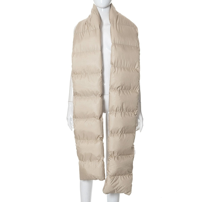 Turtleneck Down Jacket & Down Scarf
