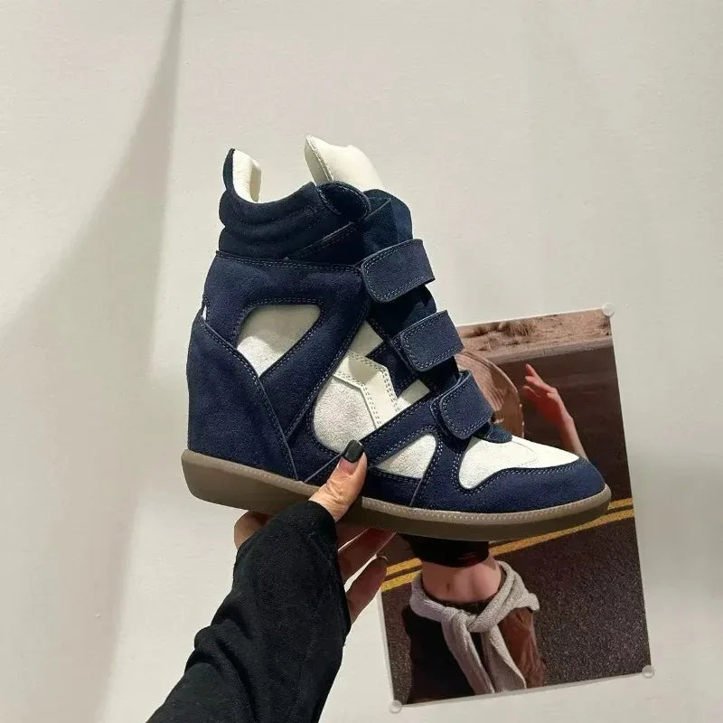 Genuine Leather Marant Wedge Heel Sneakers