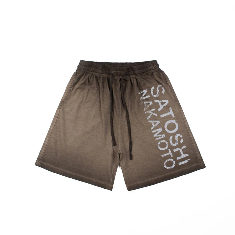 SATOSHI Nakamoto Washed Cotton Shorts