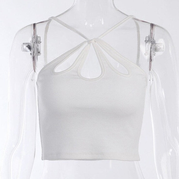 4 Way Ribbed Halter Top