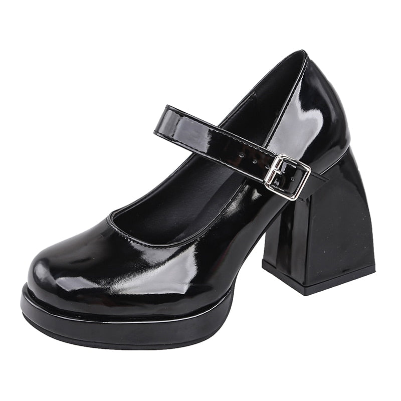Mary Jane Platform Heeled Shoes