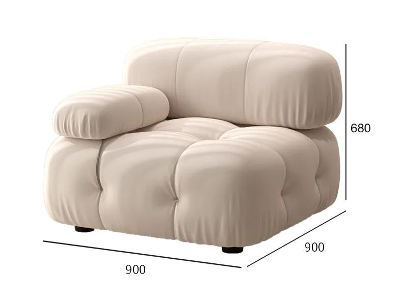 Modern Tufted L-Shaped Mario Bellini Sofa