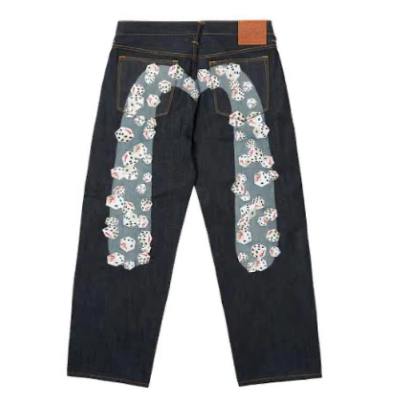 Dice Embroidered Evisu Jeans