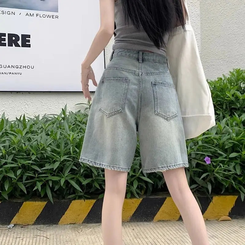 Classic Vintage Washed Jean Shorts