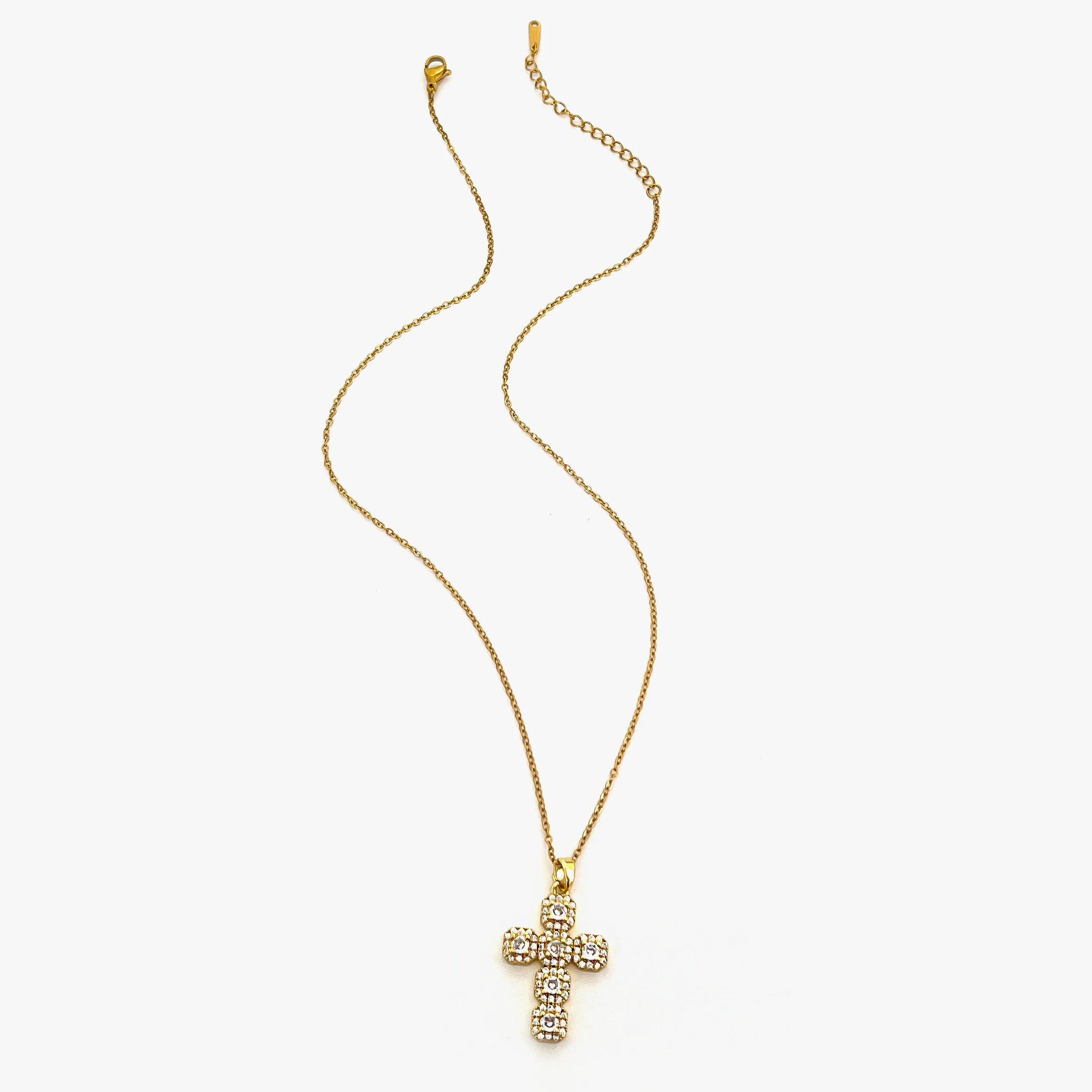 CZ Diamond Cross Chain
