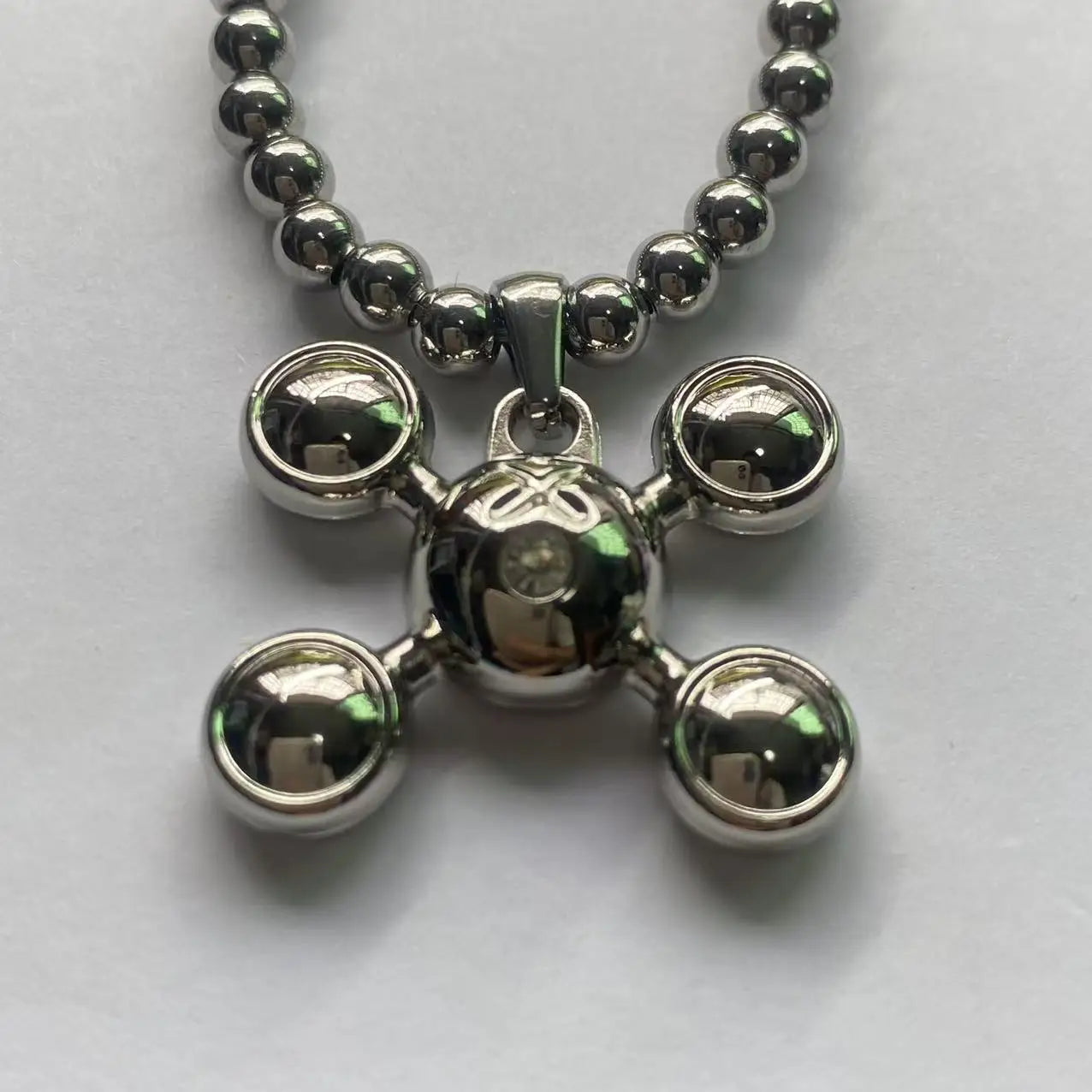 Stainless Steel Round Bead Nacklace