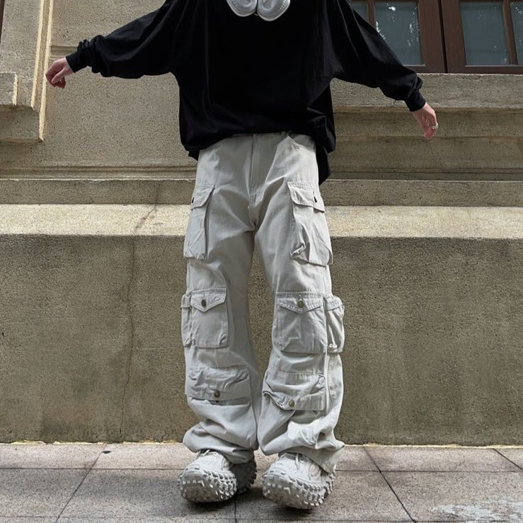 Loose Multi Pocket Cargo Trousers