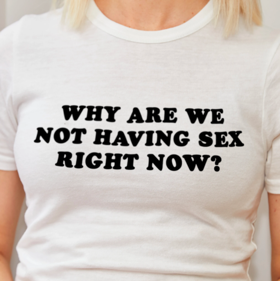 "Why Are We Not Having Sex Right Now?" Tee
