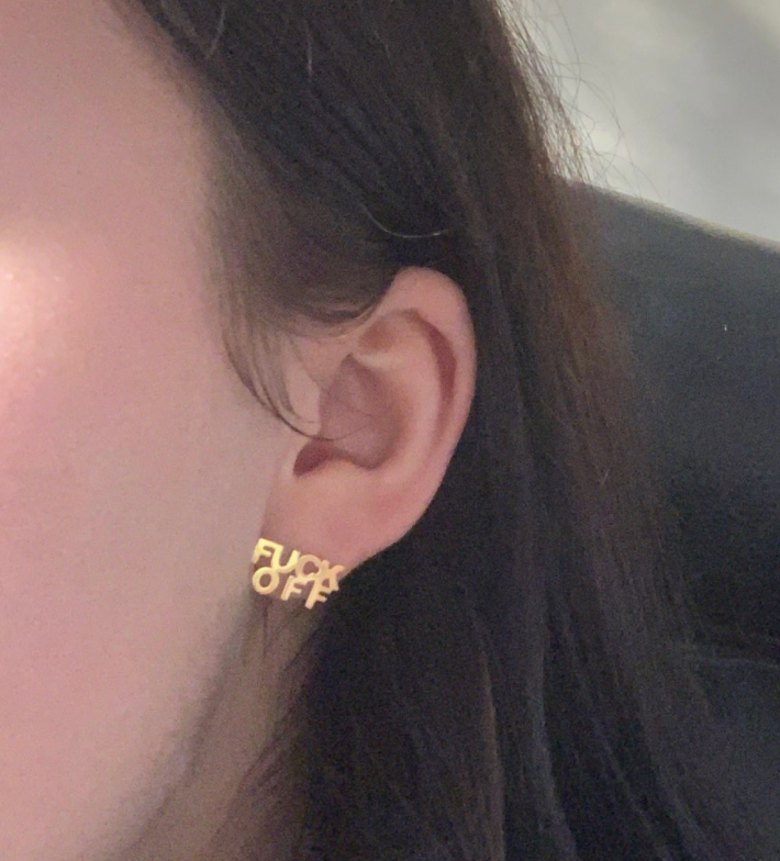 F Off Earrings