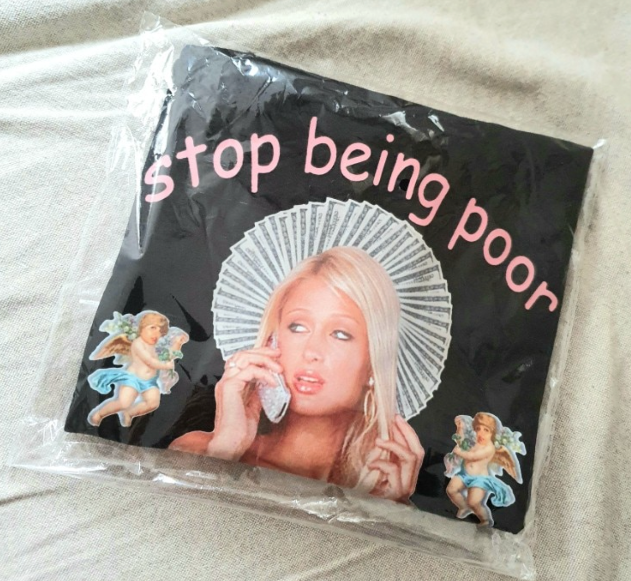 Paris Hilton 'Stop Being Poor' Tee
