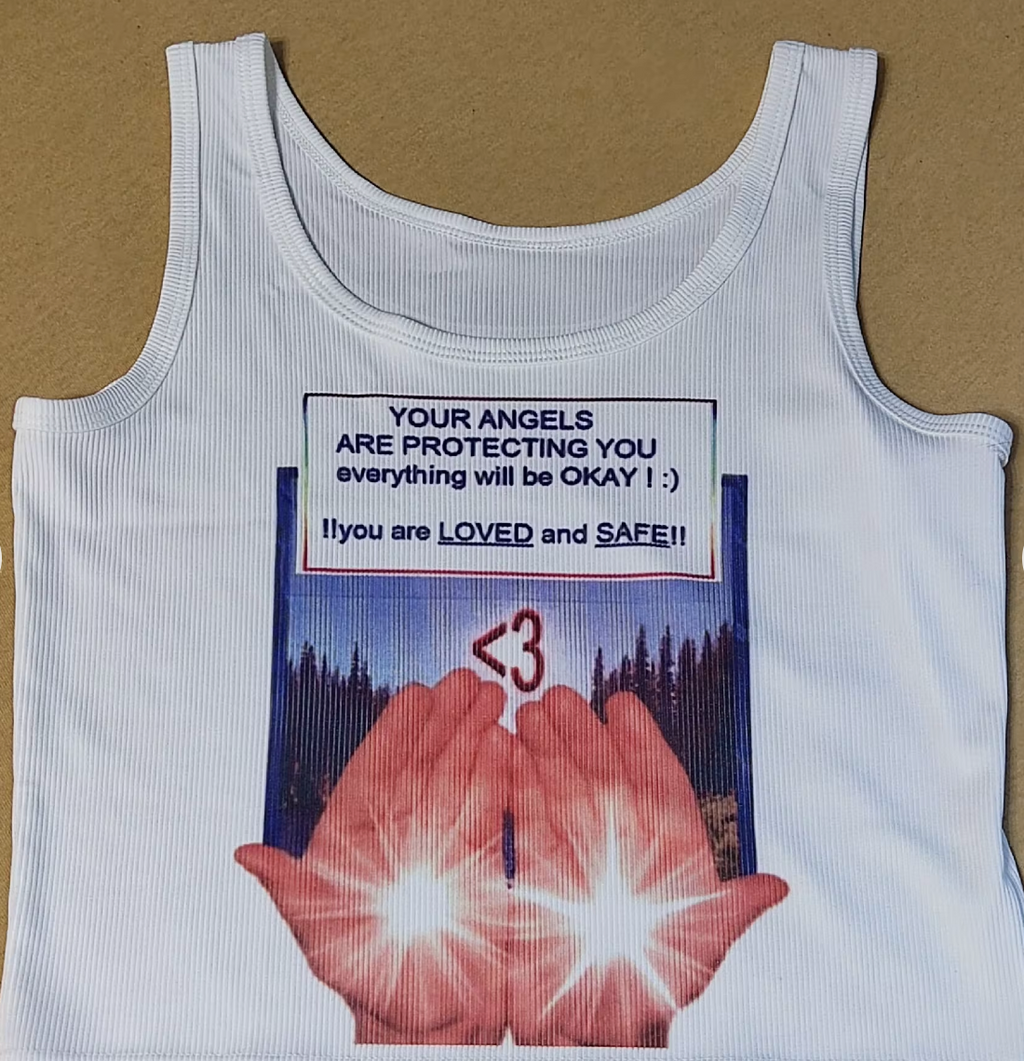 your angels are protecting you everything will be ok ribbed top