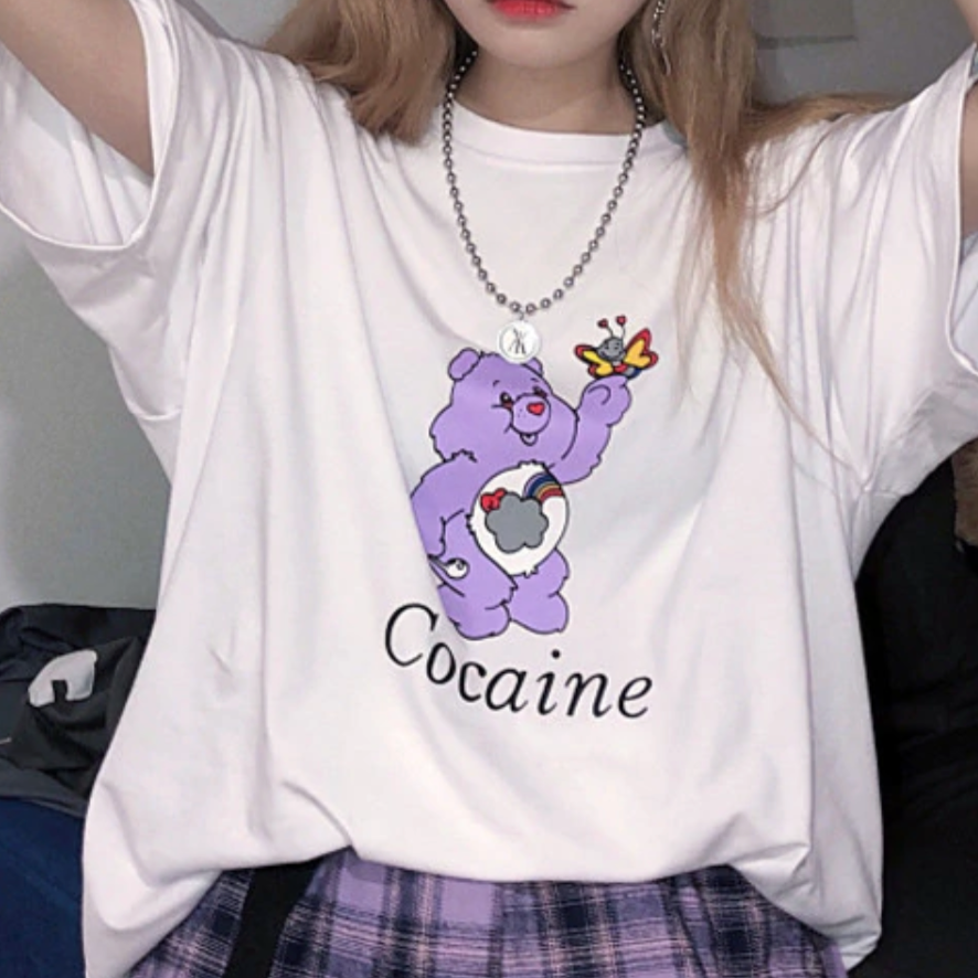 "Cocaine" Care Bear Tee